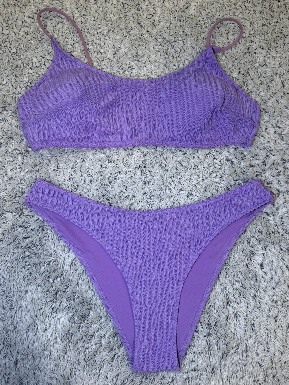 H&M Purple Textured Bikini